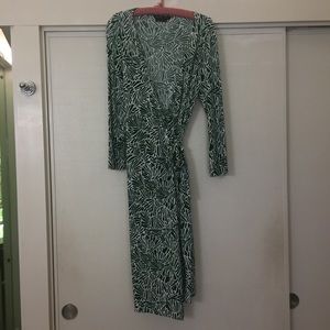 BCBG Maxazria Green Wrap Dress